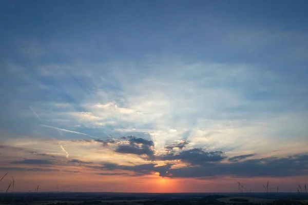 Dunstable downs and Hills of England. Beautiful Landscape view of Dunstable Downs England Great Britain, Sunset Time