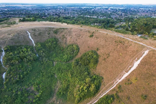 Dunstable downs and Hills of England. Beautiful Landscape view of Dunstable Downs England Great Britain, Sunset Time