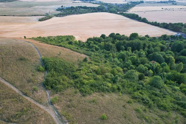 Dunstable downs and Hills of England. Beautiful Landscape view of Dunstable Downs England Great Britain, Sunset Time