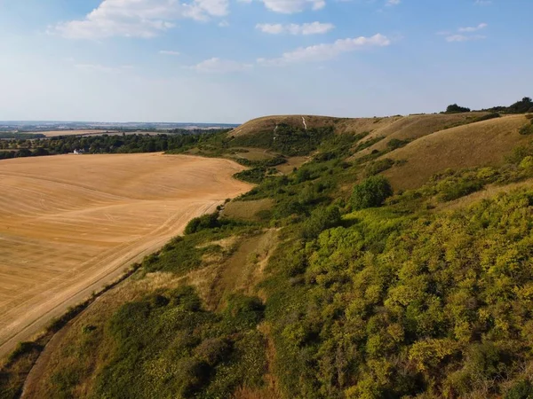 Dunstable downs and Hills of England. Beautiful Landscape view of Dunstable Downs England Great Britain, Sunset Time