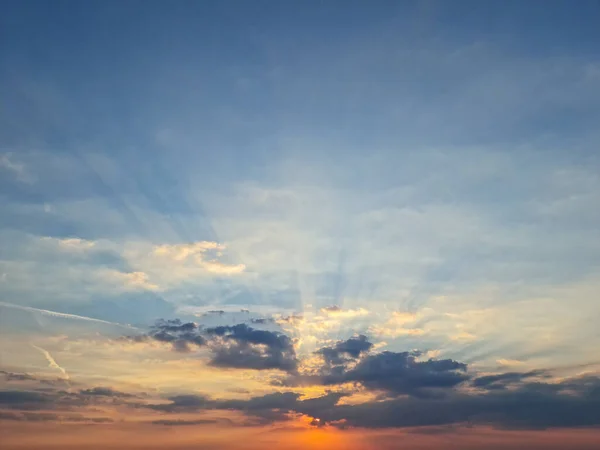 Beautiful Clouds Sunset Time Dunstable Downs — Stock Photo, Image