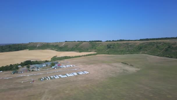 England Reino Unido Bedfordshire Agosto 2022 Filmagem Aérea Aeroporto Glider — Vídeo de Stock