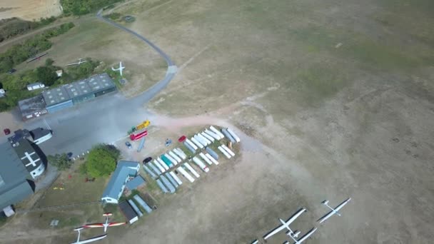 England Велика Британія Bedfordshire 13Th August 2022 Aerial Footage Glider — стокове відео