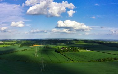 Aerial View of Countryside Landscape of England Fimi 