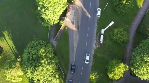 Letecký Pohled Obytné Budovy Domy North Luton City Velké Británii — Stock video