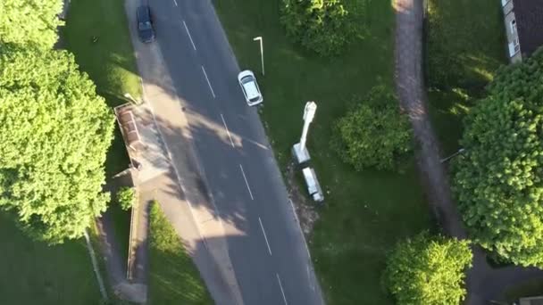 Aerial View North Luton City Residential Buildings Houses Great Britain — Stock video