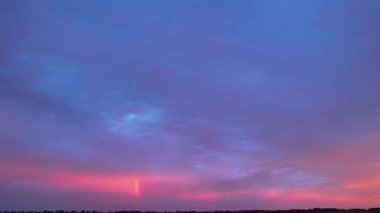 Dramatic Red Sky at Sunset over Luton City of England