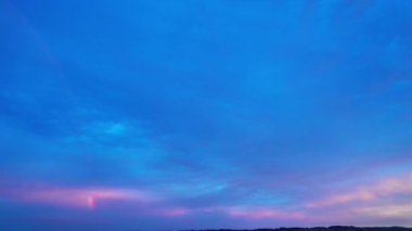 Dramatic Red Sky at Sunset over Luton City of England