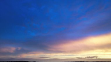 Dramatic Red Sky at Sunset over Luton City of England