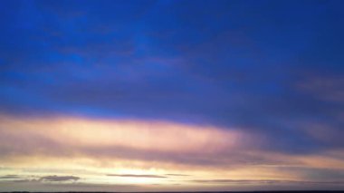 Dramatic Red Sky at Sunset over Luton City of England
