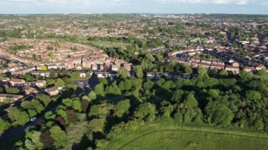 İngiltere 'nin Kuzey Luton şehrinin Yüksek Açılı Hava Görüntüleri