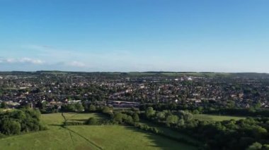 İngiltere 'nin Kuzey Luton şehrinin Yüksek Açılı Hava Görüntüleri