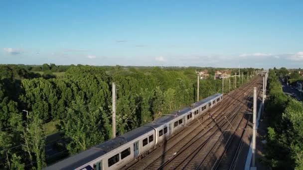 Aerial Footage British City Luton England Close Leagrave Railway Station — Stock Video