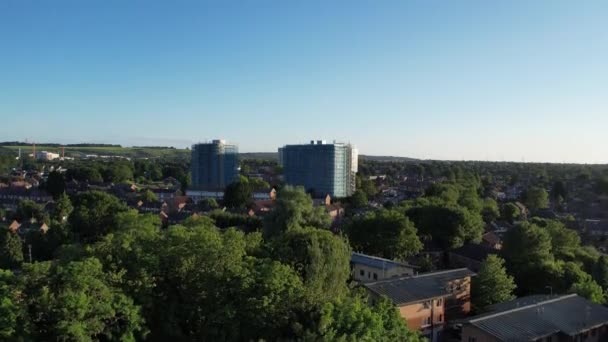 Ngiltere Nin Luton Şehrinin Hava Görüntüleri Leagrave Tren Istasyonuna Yakın — Stok video