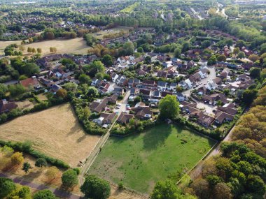 İngiltere 'nin Merkez Milton Keynes Şehri Yüksek Açılı Görünümü