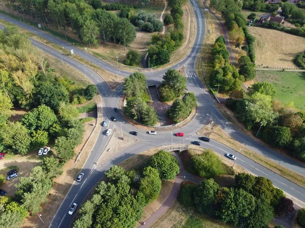 Vista Ángulo Alto Central Milton Keynes Ciudad Inglaterra Reino Unido —  Fotos de Stock