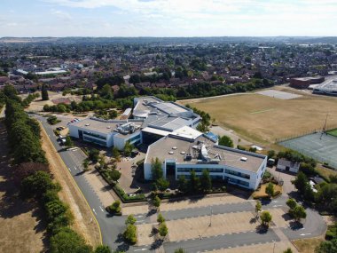 Beautiful Aerial View of British City on a Sunny Day