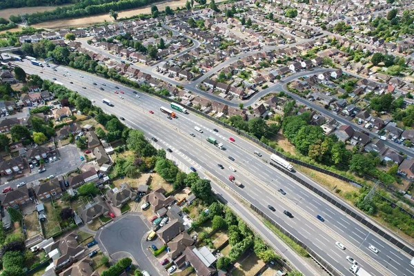 Beautiful Aerial View British City Sunny Day — Foto de Stock