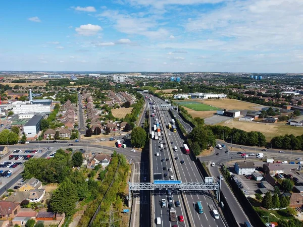 Beautiful Aerial View British City Sunny Day — ストック写真