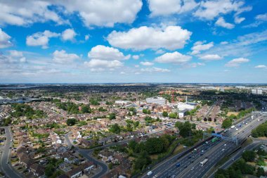 Beautiful Aerial View of British City on a Sunny Day