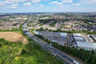 Beautiful Aerial View of British City on a Sunny Day
