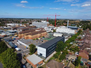 Beautiful Aerial View of British City on a Sunny Day
