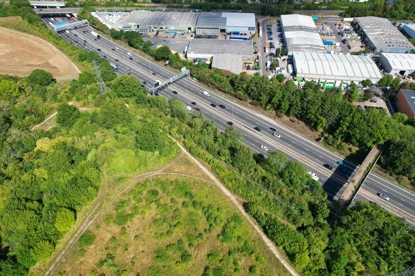 Beautiful Aerial View British City Sunny Day — Zdjęcie stockowe