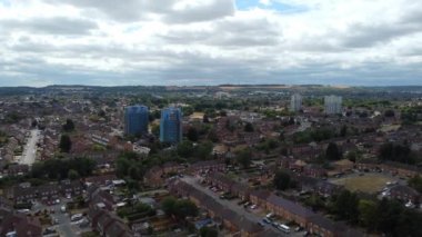 High Angle Footage of British City and Residentials 