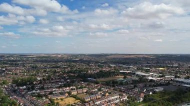 High Angle Footage of British City and Residentials 