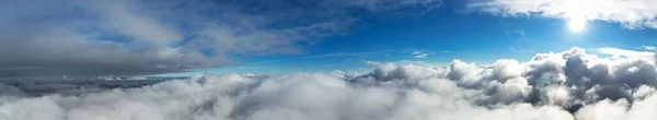 Πιο Όμορφη Αεροφωτογραφία Των Νεφών Πρωί Πάνω Από Σύννεφα Πρωί — Φωτογραφία Αρχείου