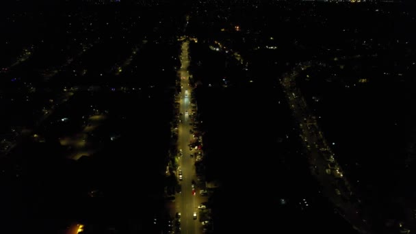 Night Aerial Footage Luton City England Drone Night Flight Luton — Stock video