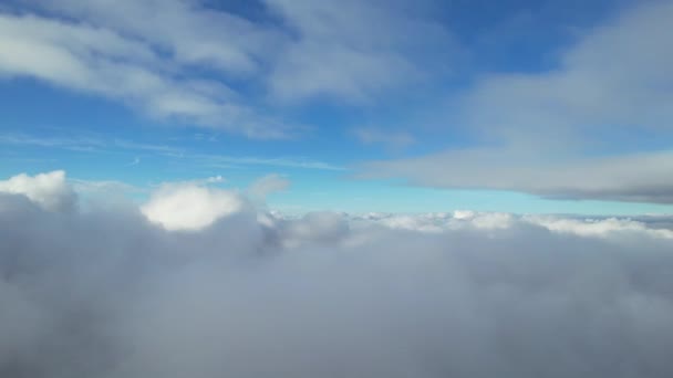 Most Beautiful Aerial View Clouds Morning Dramatically Fast Moving Clouds — Wideo stockowe