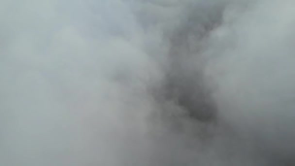 Самый Красивый Вид Воздуха Над Облаками Утрам Быстро Движущиеся Облака — стоковое видео