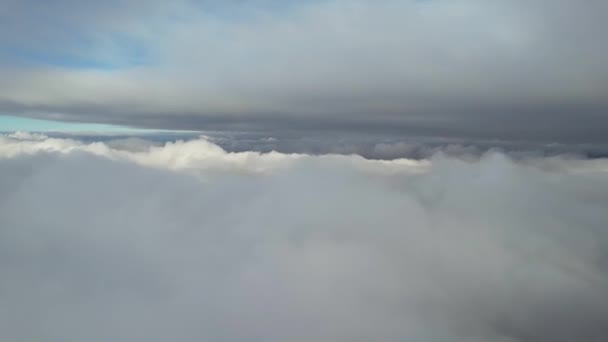 Most Beautiful Aerial View Clouds Morning Dramatically Fast Moving Clouds — Stock video