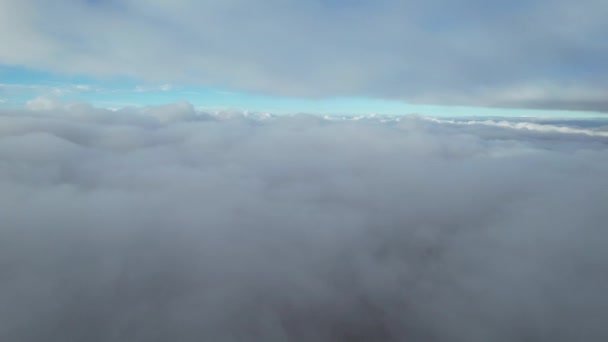 Most Beautiful Aerial View Clouds Morning Dramatically Fast Moving Clouds — Video Stock