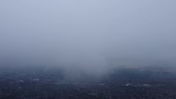 Dramatic Clouds Blue Sky British City — Video