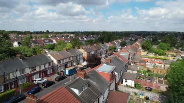 High Angle Footage British City Residentials — Stock Video