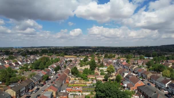 High Angle Footage British City Residentials — ストック動画