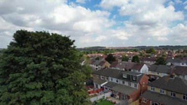High Angle Footage of British City and Residentials 