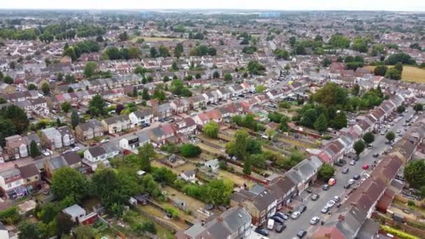 High Angle Footage British City Residentials — Vídeo de Stock