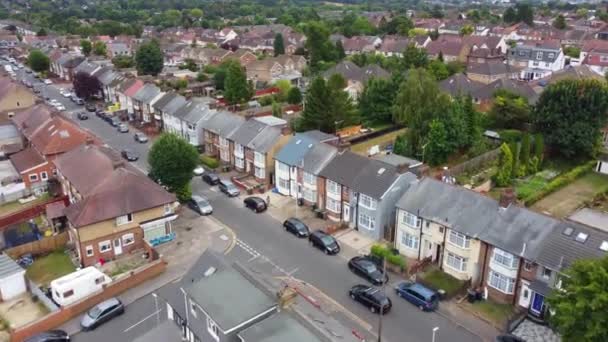 High Angle Footage British City Residentials — Stockvideo