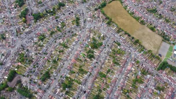 High Angle Footage British City Residentials — Stockvideo