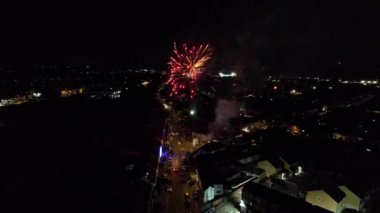Live Fireworks over Luton Town of England on a Asian's Wedding Night