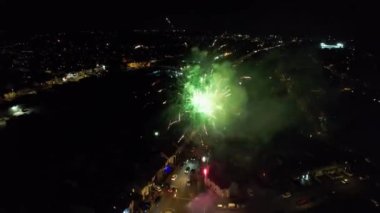 Live Fireworks over Luton Town of England on a Asian's Wedding Night