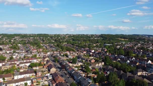 Gyönyörű Légi Túra Luton Város Anglia Légi Felvétel Drón — Stock videók