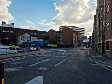 Beautiful View of Central Railway Station and City Centre of Luton England, Luton railway station is located in the town centre and Shopping Mall of Luton,  The Image Captured on 20-8-2022