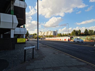 Beautiful View of Central Railway Station and City Centre of Luton England, Luton railway station is located in the town centre and Shopping Mall of Luton,  The Image Captured on 20-8-2022