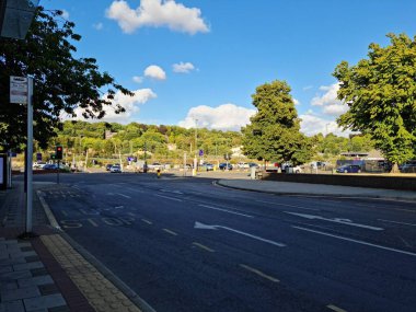 Beautiful View of Central Railway Station and City Centre of Luton England, Luton railway station is located in the town centre and Shopping Mall of Luton,  The Image Captured on 20-8-2022