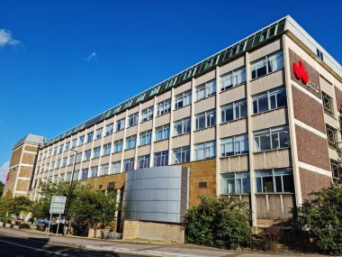 Beautiful View of Central Railway Station and City Centre of Luton England, Luton railway station is located in the town centre and Shopping Mall of Luton,  The Image Captured on 20-8-2022