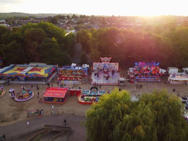Beautiful View of Central Railway Station and City Centre of Luton England, Luton railway station is located in the town centre and Shopping Mall of Luton,  The Image Captured on 20-8-2022